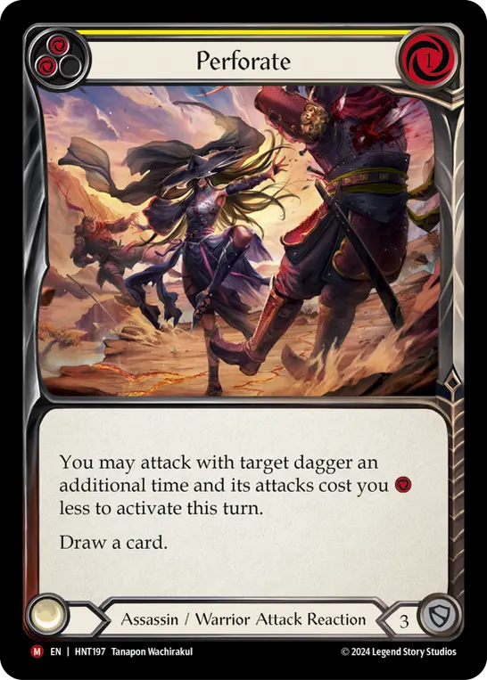 Perforate YELLOW HNT197 - The Hunted - Flesh and blood card