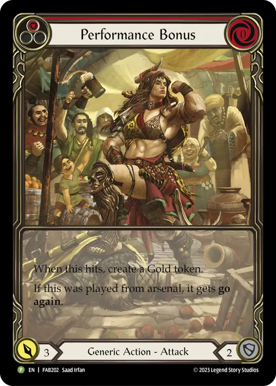 Performance Bonus RED FAB202-RF - Marketing - Alpha Investments Heavy Hitters - Flesh and blood card