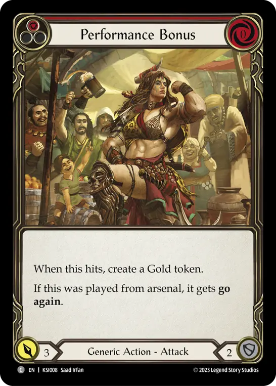 Performance Bonus RED KSI008 - Kassai - Heavy Hitters Blitz Deck - Flesh and blood card