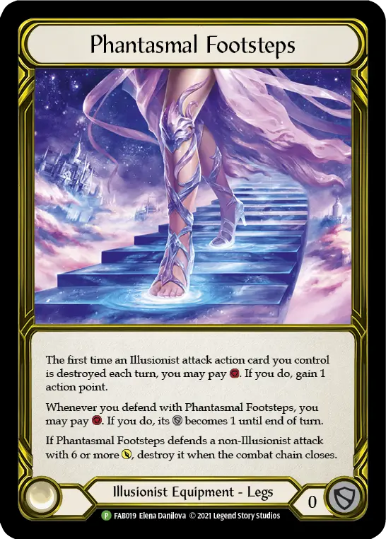 Phantasmal Footsteps FAB019-GF - Premier Organized Play - Monarch - Flesh and blood card