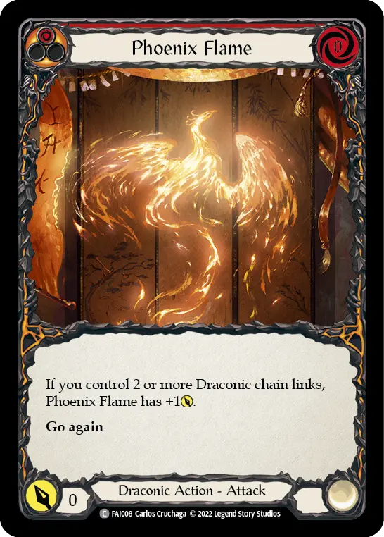 Phoenix Flame RED FAI008 - Fai - Blitz Deck - Flesh and blood card