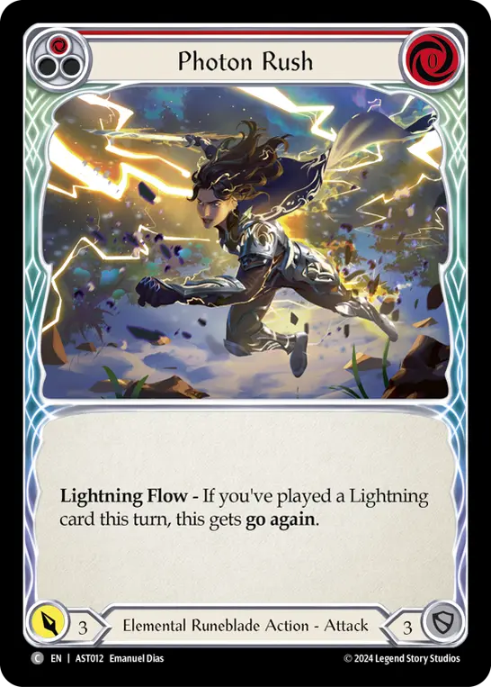 Photon Rush RED AST012 - Armory Deck - Aurora, Shooting Star - Flesh and blood card