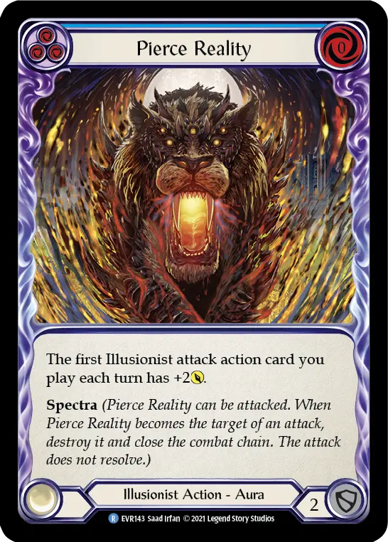 Pierce Reality BLUE EVR143 - Everfest - Flesh and blood card