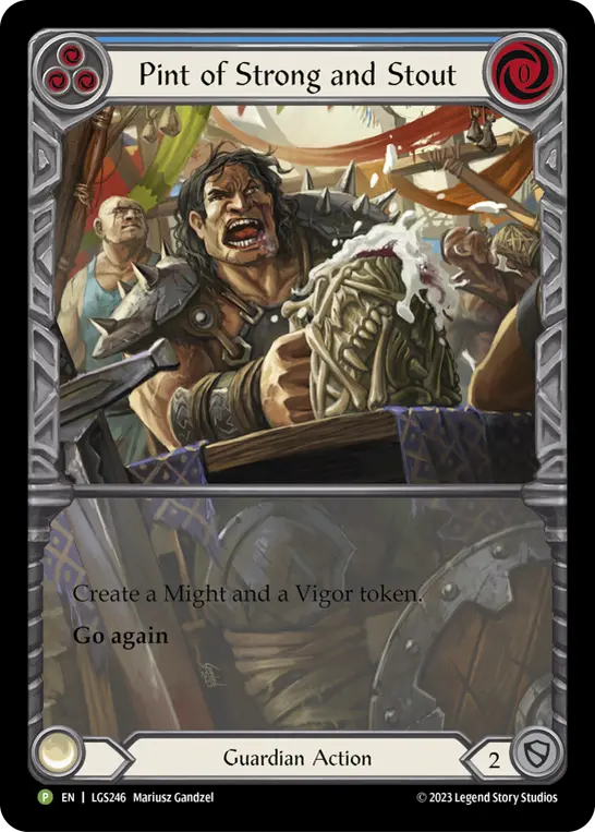 Pint of Strong and Stout BLUE LGS246-RF - Armory - Season 12 - Flesh and blood card