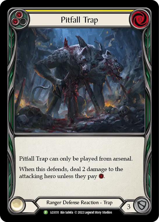 Pitfall Trap YELLOW LGS151-RF - Organized Play Support - Outsiders Traps - Flesh and blood card