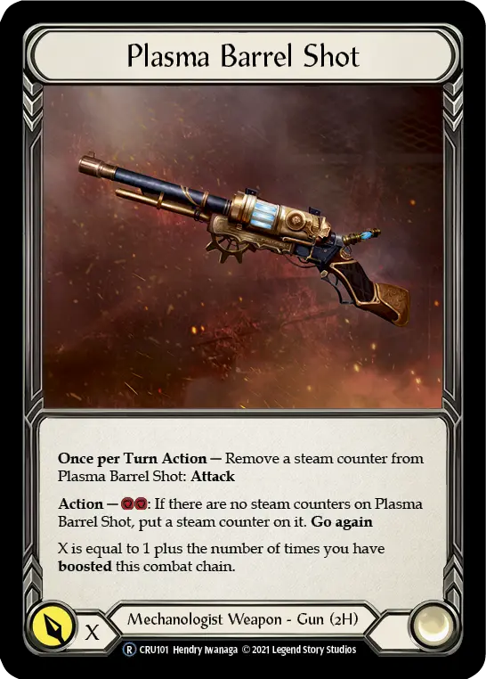 Plasma Barrel Shot U-CRU101-RF - Crucible of War - Unlimited - Flesh and blood card