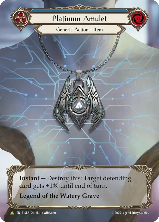 Platinum Amulet BLUE SEA194-TP - High Seas - Treasure Pack - Flesh and blood card