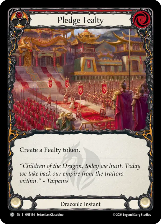 Pledge Fealty RED HNT164 - The Hunted - Flesh and blood card