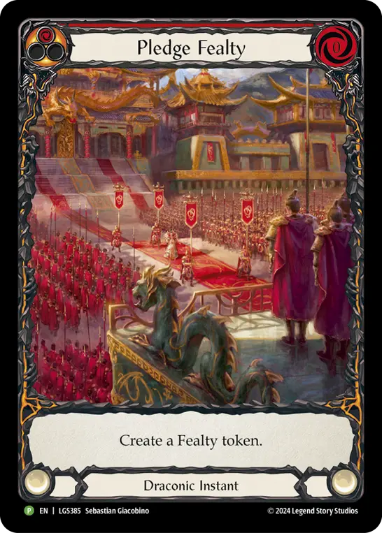Pledge Fealty RED LGS385-RF - Skirmish - Season 11 - Flesh and blood card
