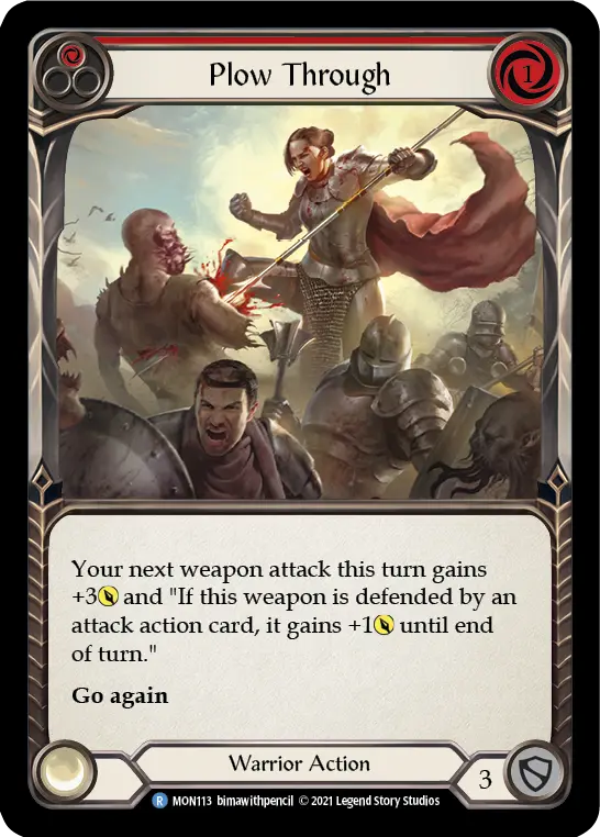 Plow Through RED MON113 - Monarch - Flesh and blood card