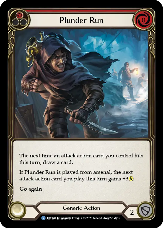 Plunder Run RED U-ARC170-RF - Arcane Rising - Unlimited - Flesh and blood card