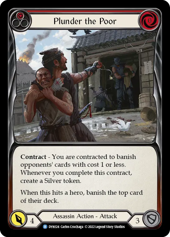 Plunder the Poor RED DYN124 - Dynasty - Flesh and blood card