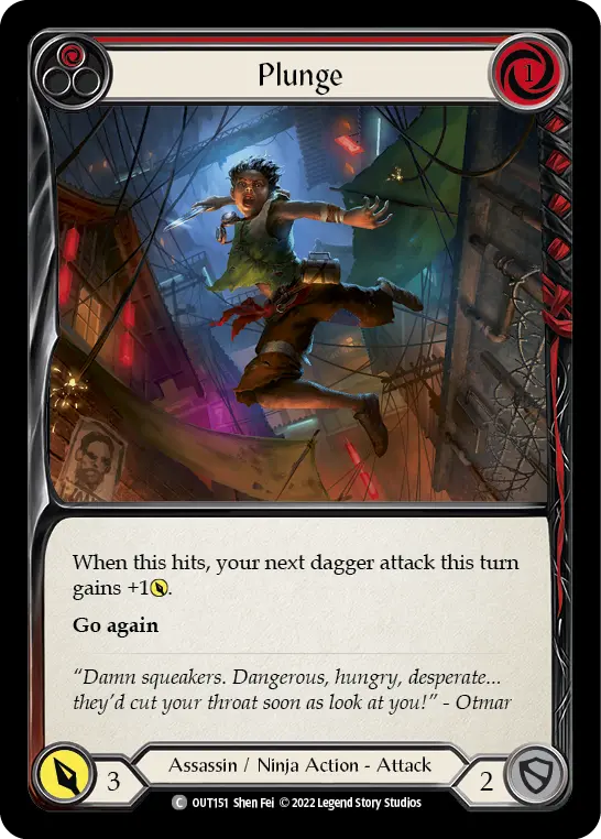 Plunge RED OUT151 - Outsiders - Flesh and blood card