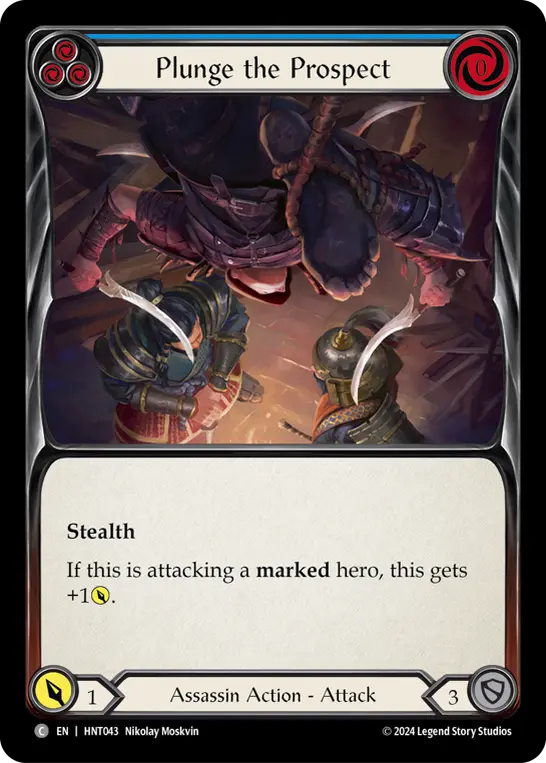 Plunge the Prospect BLUE HNT043 - The Hunted - Flesh and blood card