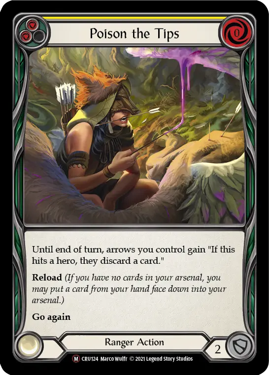 Poison the Tips YELLOW U-CRU124-RF - Crucible of War - Unlimited - Flesh and blood card