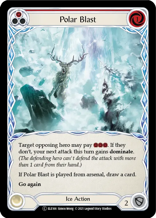 Polar Blast RED U-ELE166-RF - Tales of Aria - Unlimited - Flesh and blood card