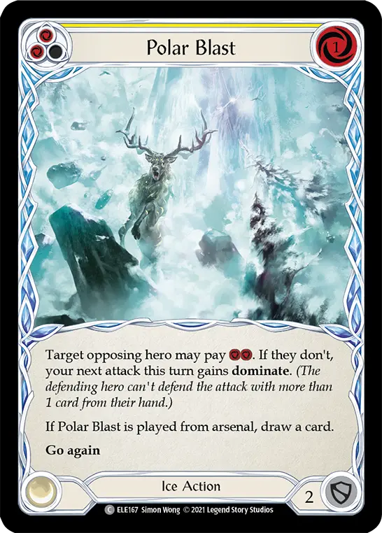 Polar Blast YELLOW ELE167 - Tales of Aria - Flesh and blood card