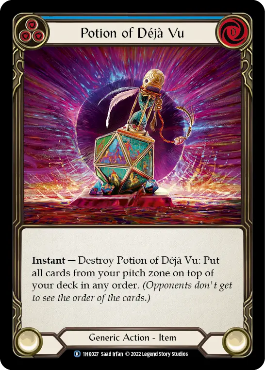 Potion of Déjà Vu BLUE 1HK027 - Kano - Blitz Deck - Flesh and blood card