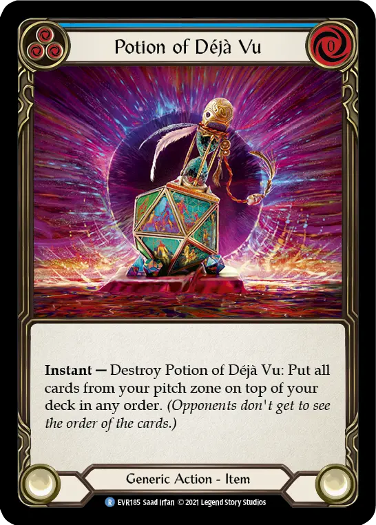 Potion of Déjà Vu BLUE EVR185 - Everfest - Flesh and blood card