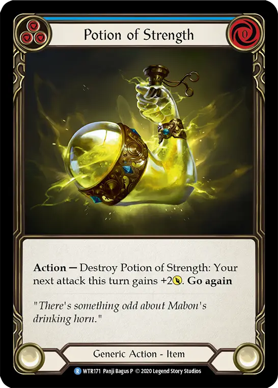 Potion of Strength BLUE R-WTR171 - Welcome to Rathe - Unlimited Revised - Flesh and blood card