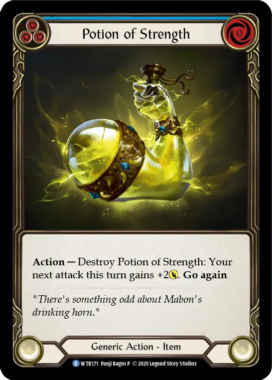 Potion of Strength BLUE U-WTR171-RF - Welcome to Rathe - Unlimited - Flesh and blood card