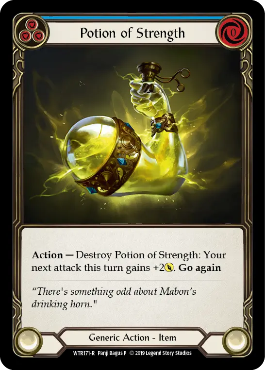 Potion of Strength BLUE WTR171 - Welcome to Rathe - Flesh and blood card