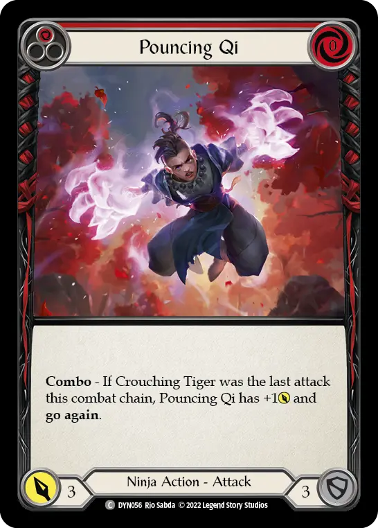 Pouncing Qi RED DYN056 - Dynasty - Flesh and blood card
