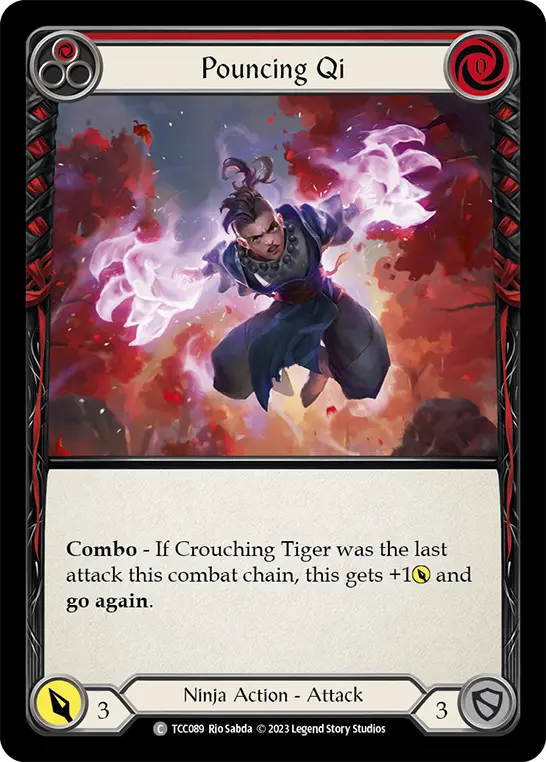 Pouncing Qi RED TCC089 - Round the Table: TCC x LSS - Flesh and blood card