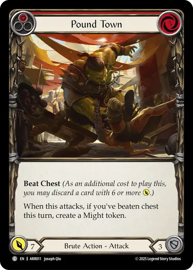 Pound Town ARR011 - Armory Deck - Rhinar, Reckless Rampage - Flesh and blood card