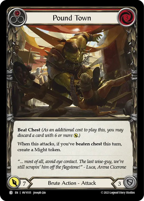 Pound Town RED HVY035 - Heavy Hitters - Flesh and blood card