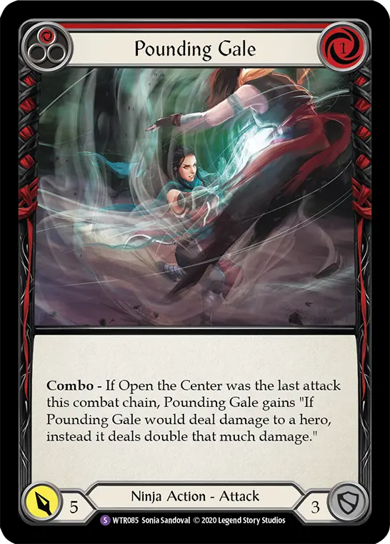 Pounding Gale RED R-WTR085 - Welcome to Rathe - Unlimited Revised - Flesh and blood card