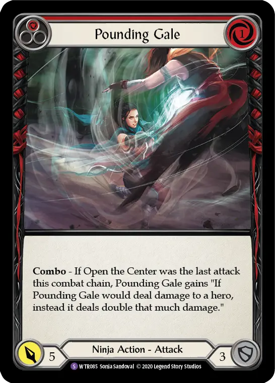Pounding Gale RED U-WTR085-RF - Welcome to Rathe - Unlimited - Flesh and blood card