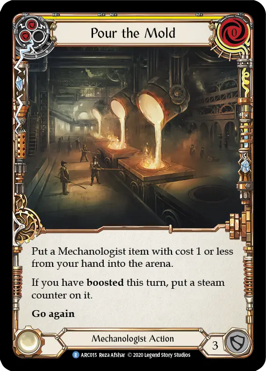 Pour the Mold YELLOW U-ARC015-RF - Arcane Rising - Unlimited - Flesh and blood card
