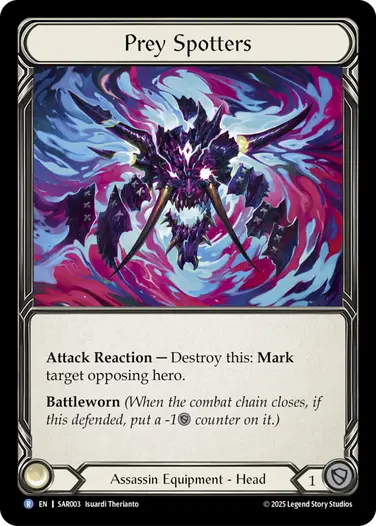 Prey Spotters SAR003 - Silver Age Chapter 2 - Arakni, Web of Deceit - Flesh and blood card