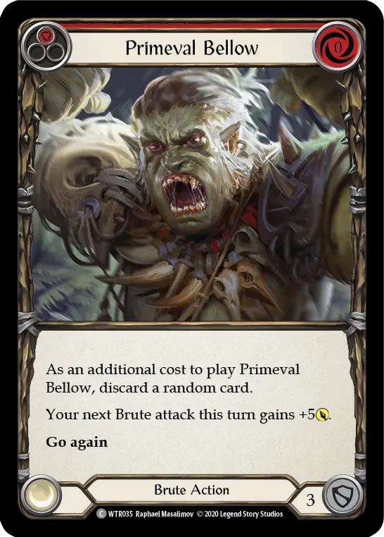 Primeval Bellow RED U-WTR035-RF - Welcome to Rathe - Unlimited - Flesh and blood card