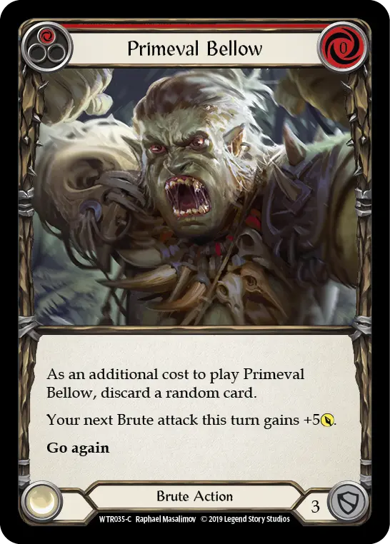 Primeval Bellow RED WTR035 - Welcome to Rathe - Flesh and blood card