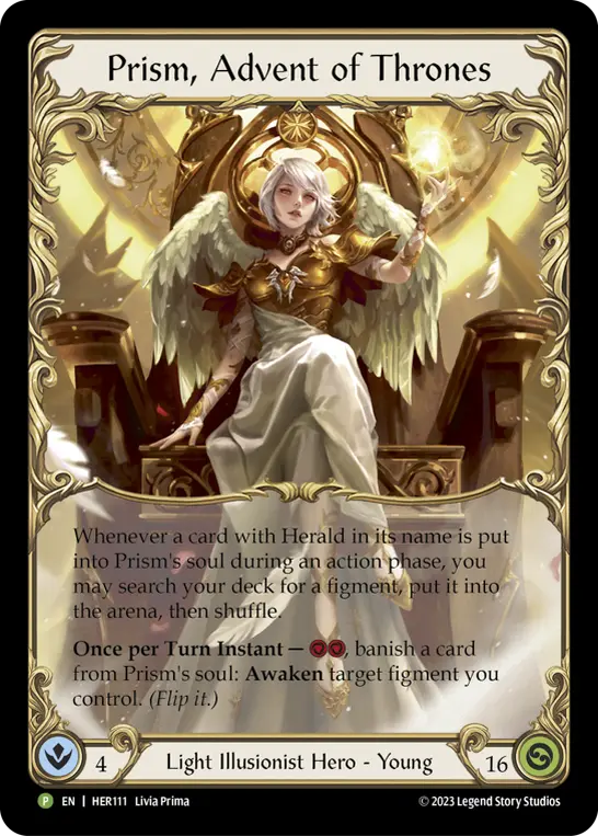 Prism, Advent of Thrones HER111-RF - Marketing - Convention Promo 2024 - Flesh and blood card