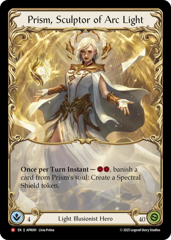 Prism, Sculptor of Arc Light APR001 - Armory Deck Legends - Prism Sculptor of Arc Light - Flesh and blood card