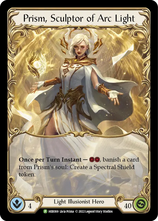 Prism, Sculptor of Arc Light HER069-CF - Marketing - Weta Statue - Flesh and blood card
