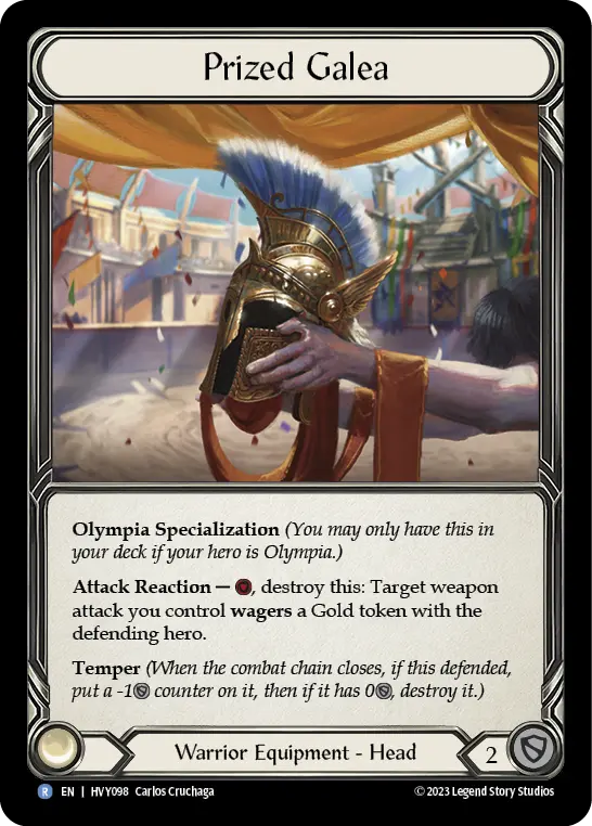 Prized Galea HVY098 - Heavy Hitters - Flesh and blood card