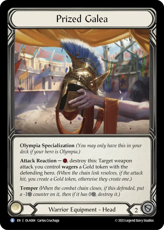 Prized Galea OLA004 - Olympia - Heavy Hitters Blitz Deck - Flesh and blood card