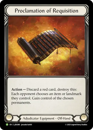 Proclamation of Requisition JDG080 - Judge Pack - Season 10 - Flesh and blood card
