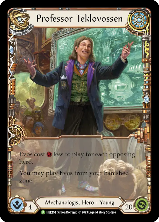 Professor Teklovossen HER104-CF - Marketing - Tolarian Community College Signing Card - Flesh and blood card
