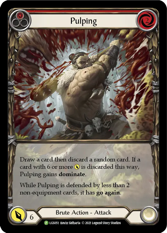 Pulping RED LGS051-RF - Armory - Season 4 - Flesh and blood card