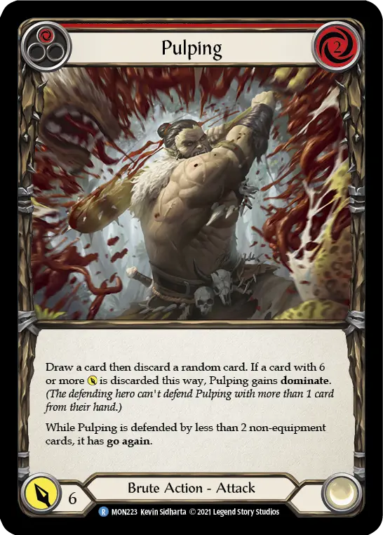 Pulping RED MON223 - Monarch - Flesh and blood card