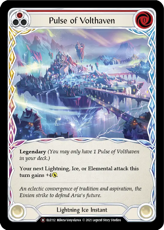 Pulse of Volthaven RED U-ELE112-RF - Tales of Aria - Unlimited - Flesh and blood card