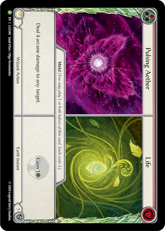 Pulsing Aether||Life RED LGS340-CF - Armory - Season 14 Verdance - Flesh and blood card