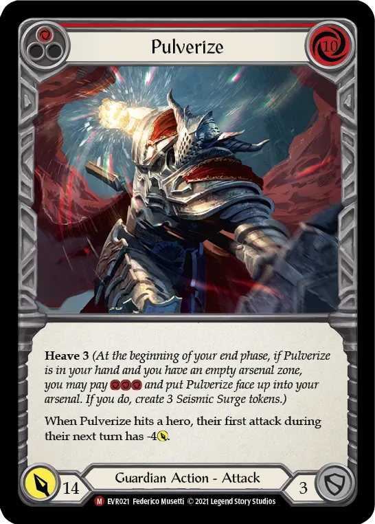 Pulverize RED EVR021 - Everfest - Flesh and blood card