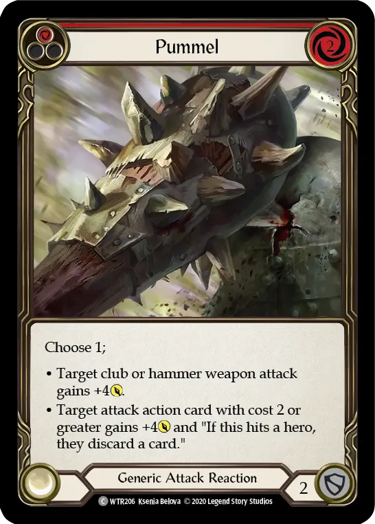 Pummel RED U-WTR206-RF - Welcome to Rathe - Unlimited - Flesh and blood card