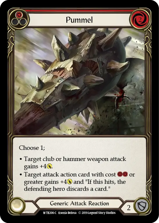 Pummel RED WTR206 - Welcome to Rathe - Flesh and blood card